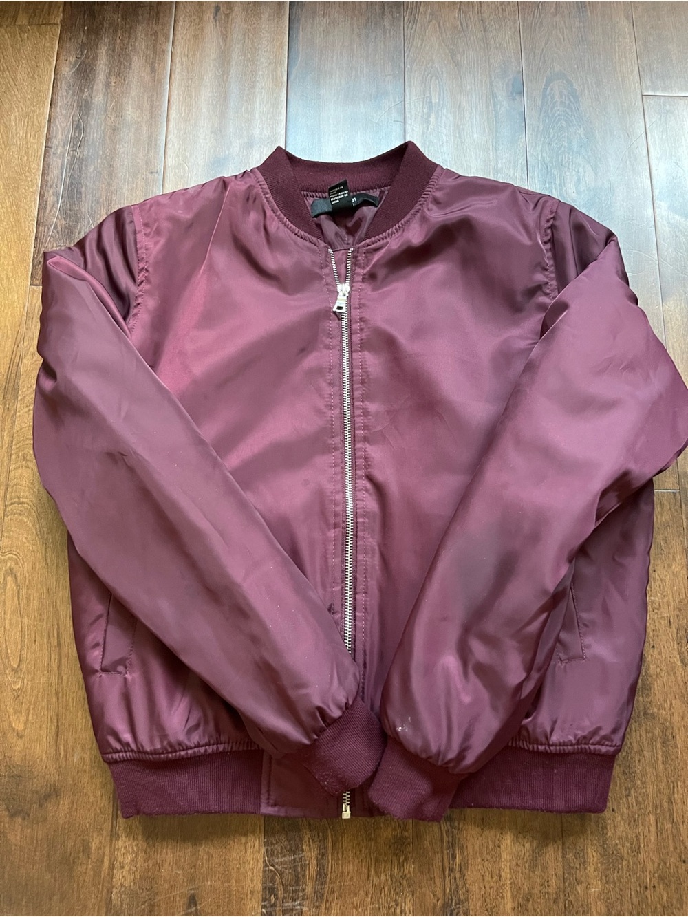 Forever 21 Burgundy Bomber Jacket